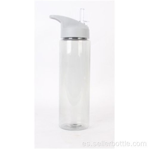 Botella de agua de pared individual PP de 700 ml con pajita